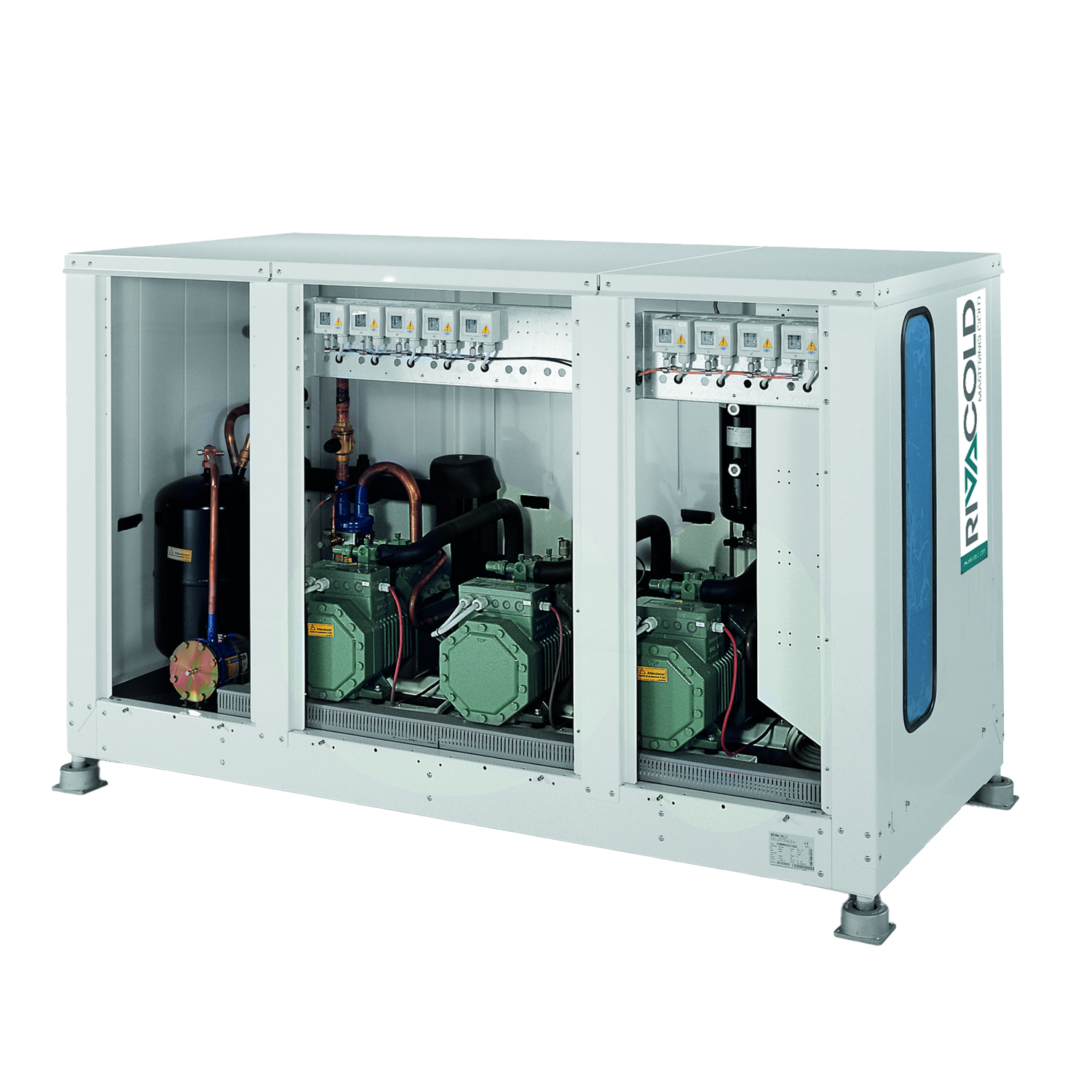CX-B: Multi Compressor Packs NK/TK with 3 x Bitzer reciprocating compressors, without condenser – R134a/R513A/R449A