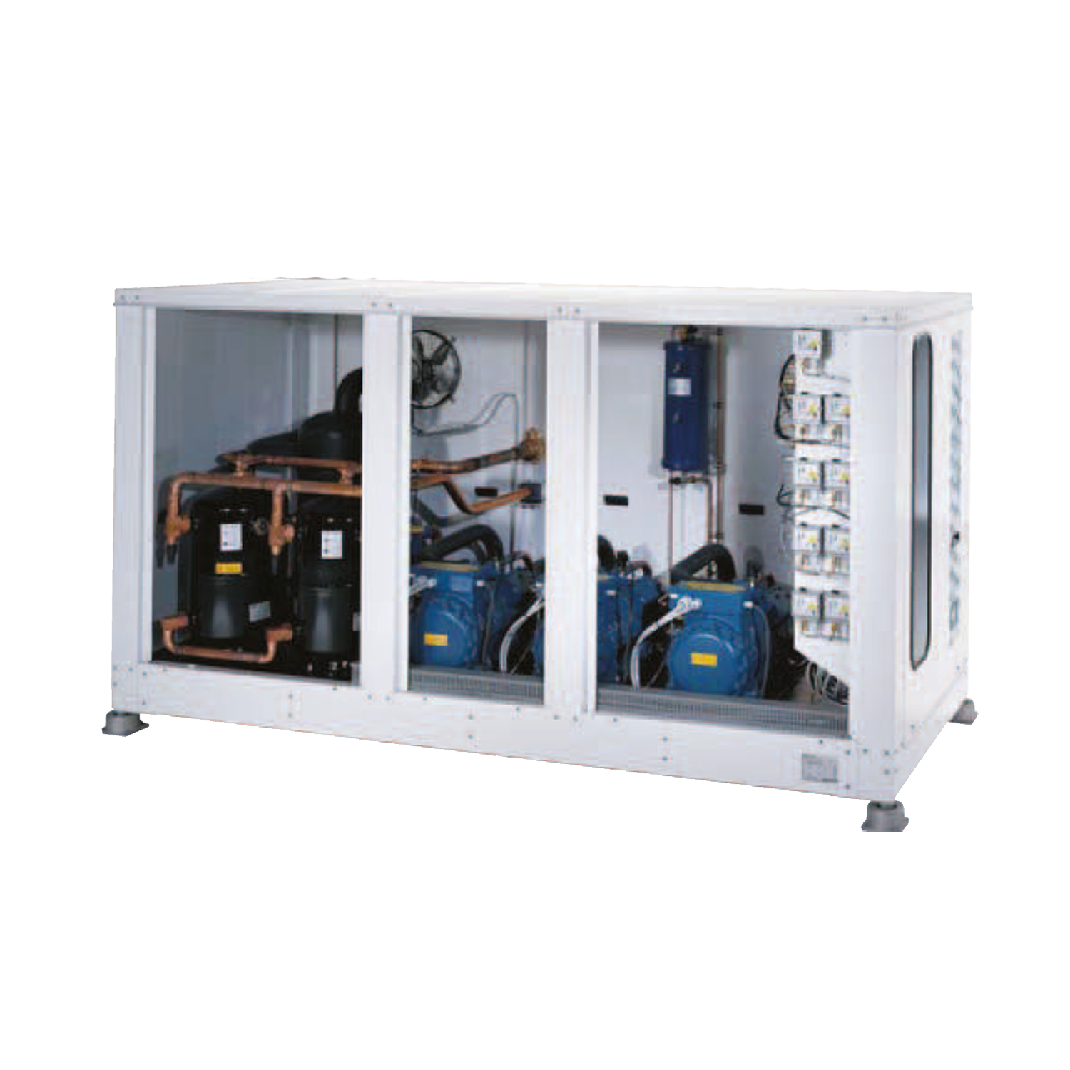 CX-F: Multi Compressor Packs with 3 x Frascold reciprocating compressors, without condenser R134a/R513A/R449A