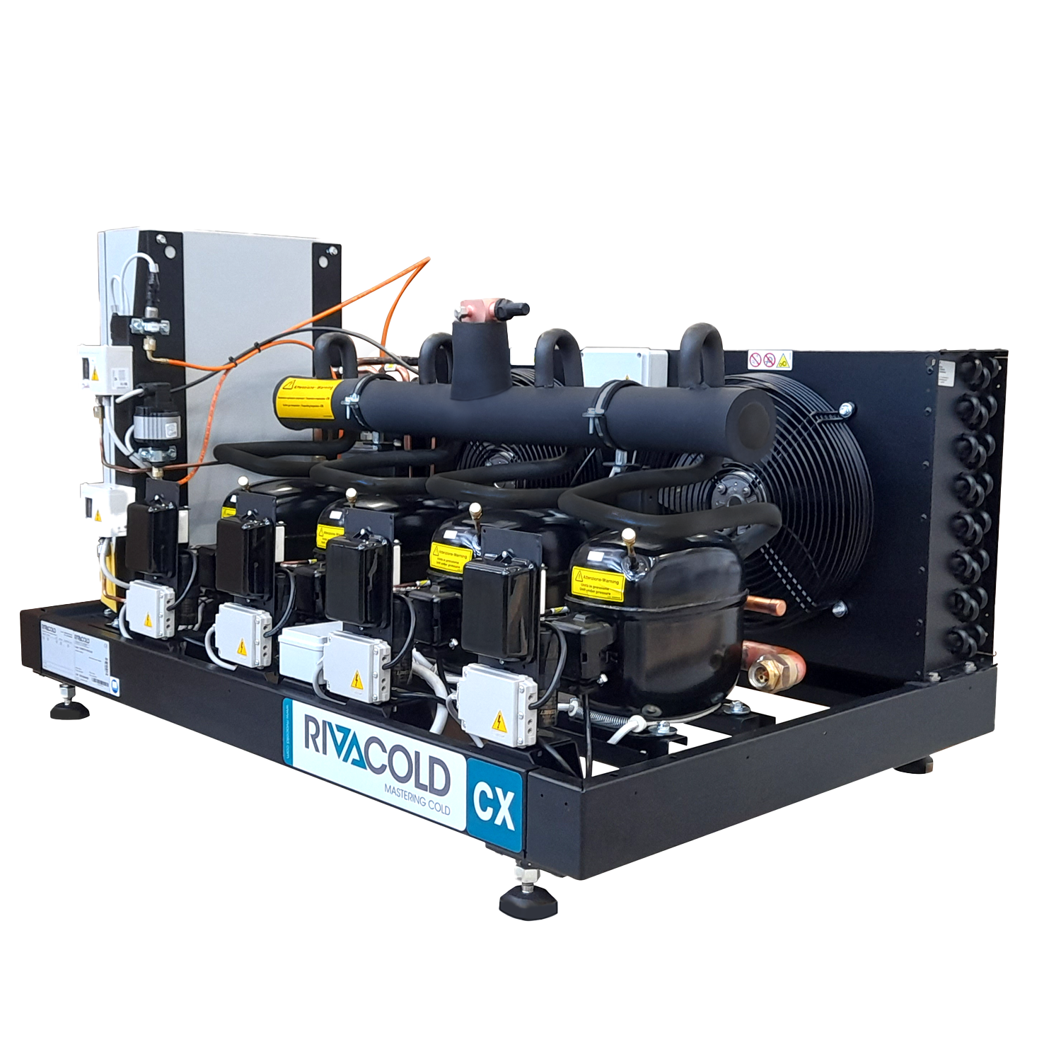 CX-S: Multi Compressor Packs with 2 x Secop reciprocating compressors and built-in condenser – R134a/R449A/R452A