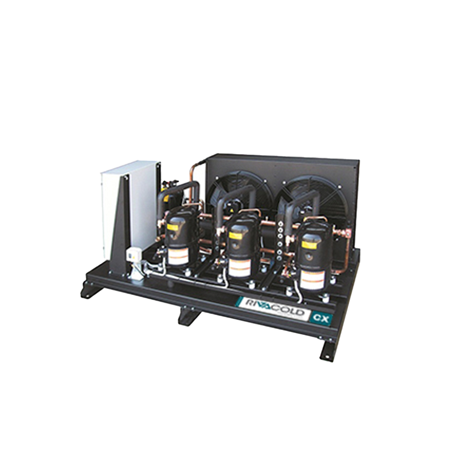 CX-U: Multi Compressor Packs with 2 x Tecumseh reciprocating compressors and built-in condenser – R134a/R449A/R452A