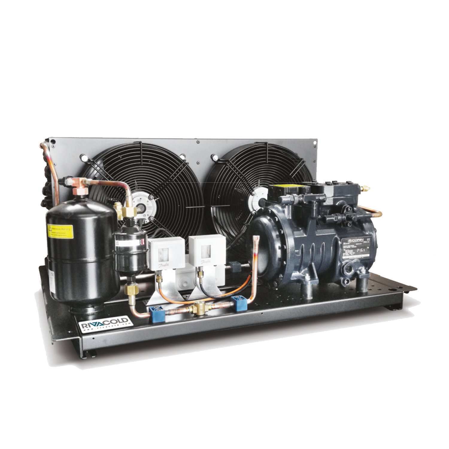 DH: Air-cooled condensing units with semi-hermetic Dorin reciprocating compressors – R134a/R513A/R449A