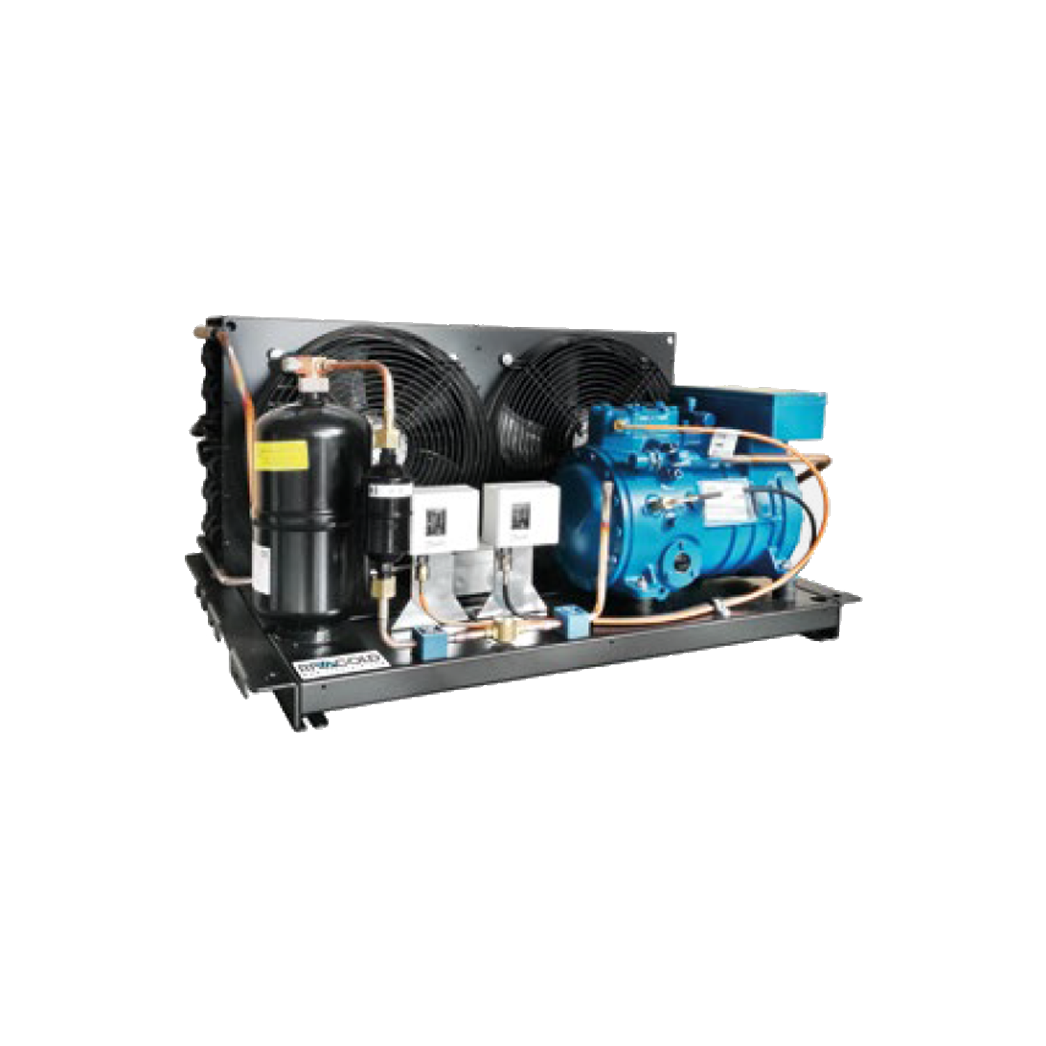 FH: Air-cooled condensing units with semi-hermetic Frascold reciprocating compressors R134a/R513A/R449A