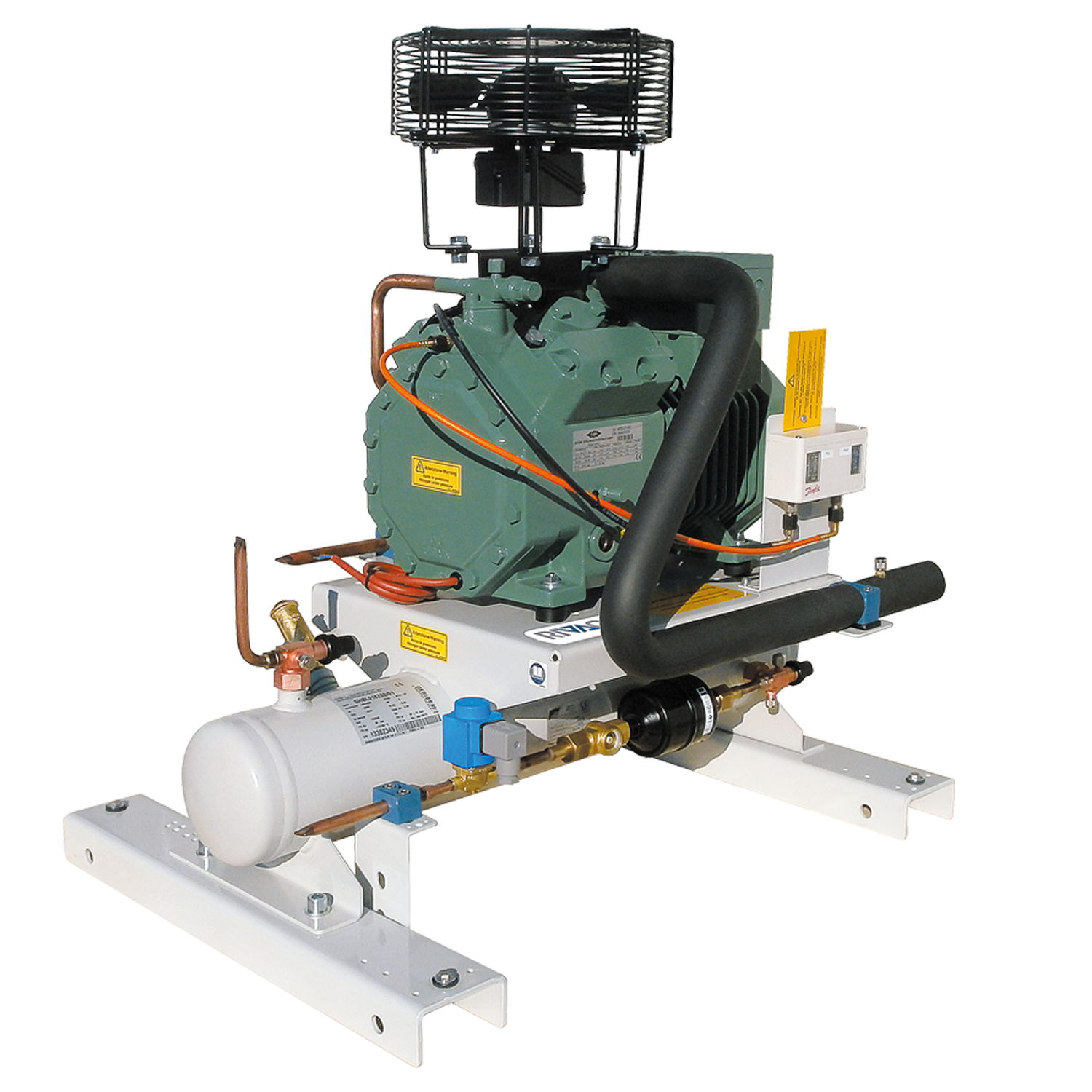 GH-B: Compressor sets with semi-hermetic Bitzer reciprocating compressors – R134a/R513A/R448A/R449A