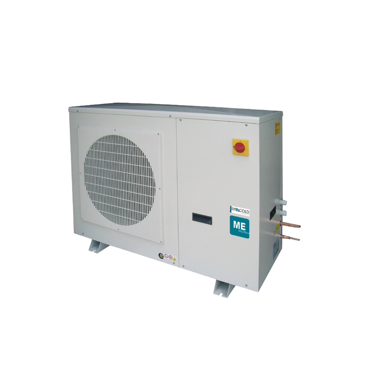 ME: Luftgekühlte Verflüssigungssätze mit schallisoliertem Wetterschutzgehäuse und hermetischen Hubkolbenverdichtern R134a/R449A/R452A