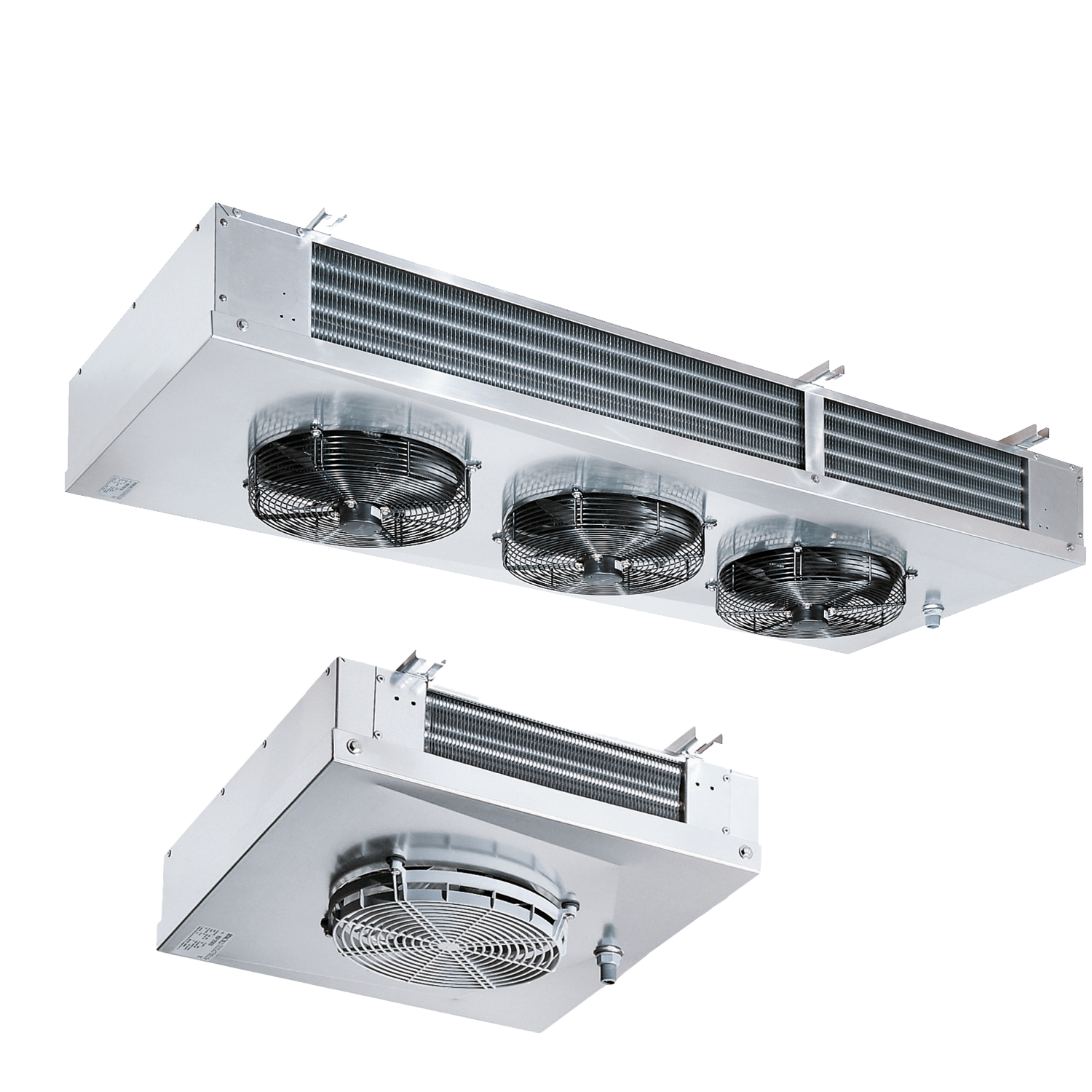 RDF: Ceiling evaporator with double-sided air outlet